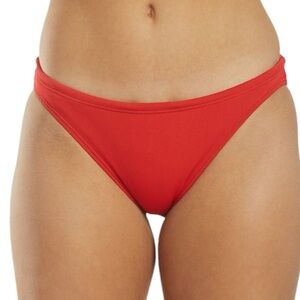 TYR Durafast women’s solid red classic bikini swim full coverage bottom M/8 NWT